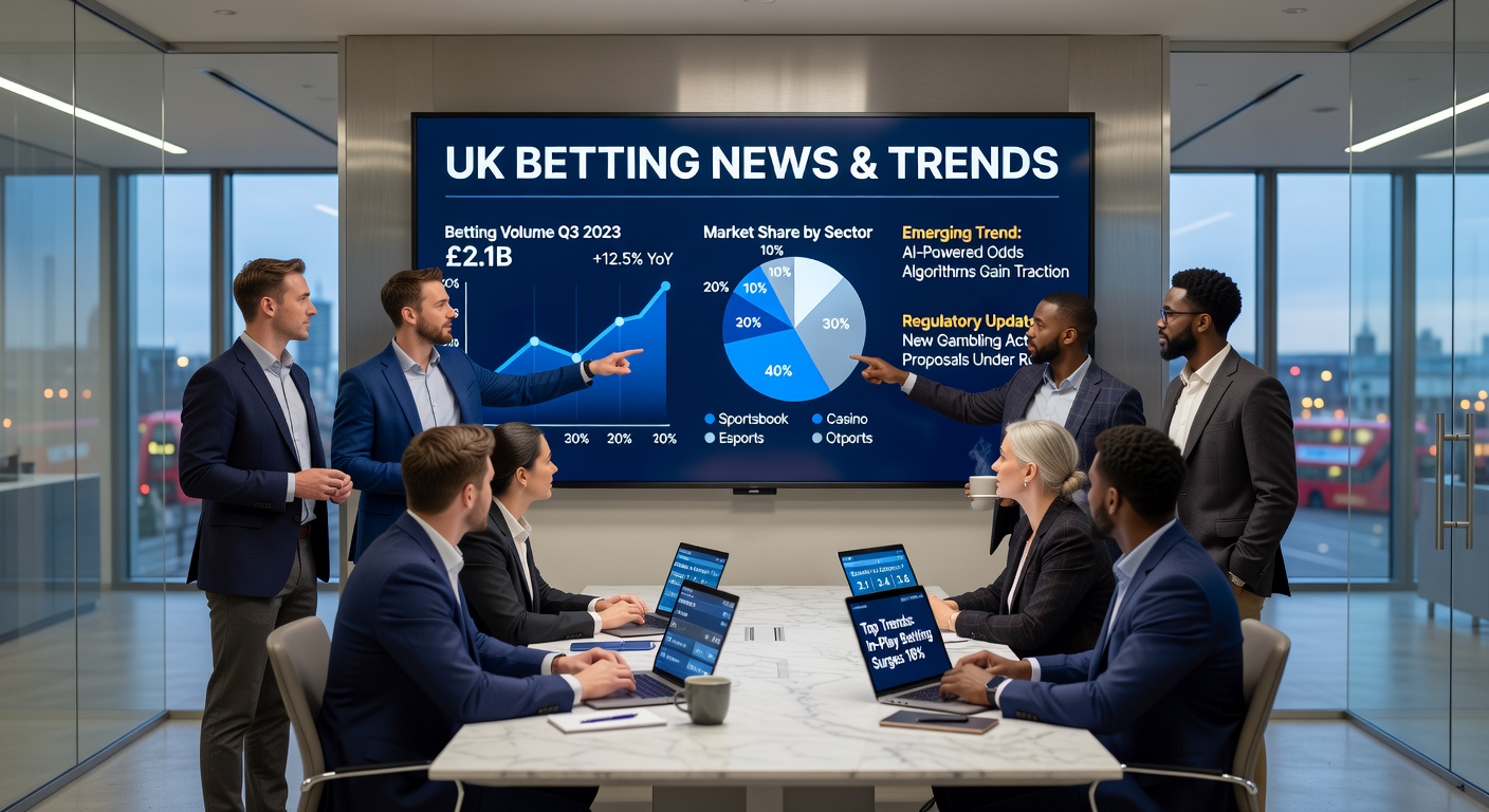 Graphic illustrating shifts in the UK gambling landscape with icons for taxes, regulations, and market changes