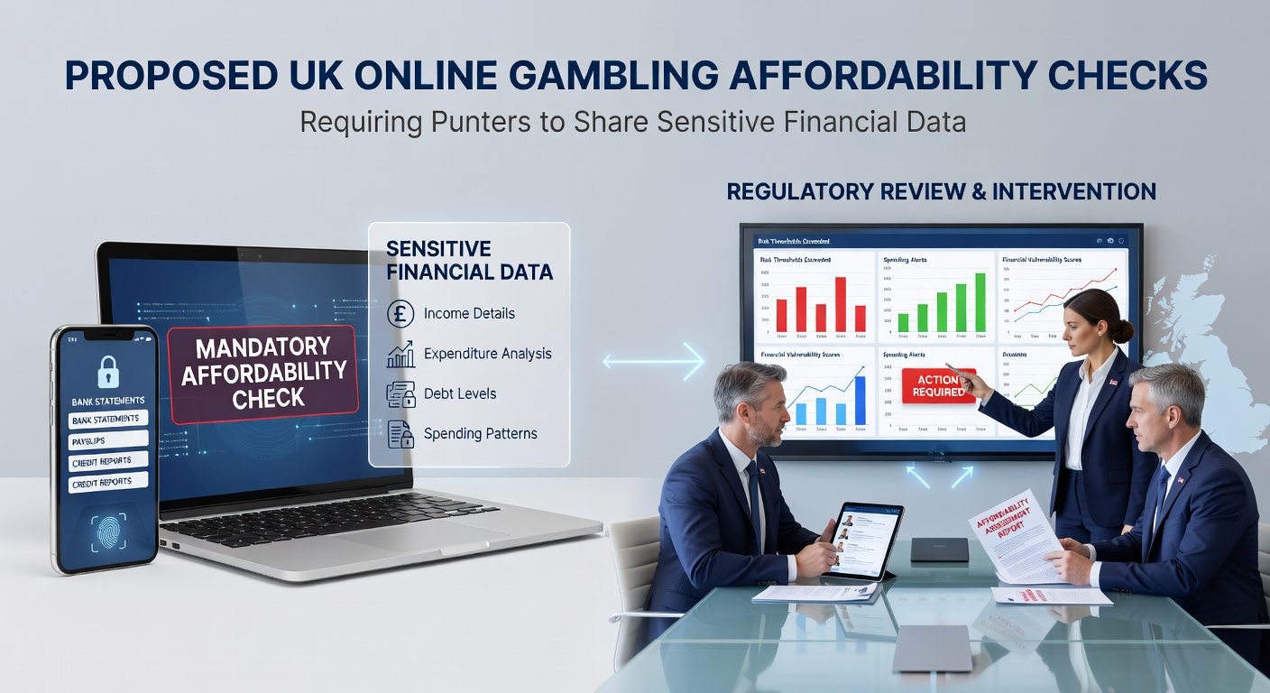 Infographic showing tax rate increases, illegal gambling stats, and regulatory pilots in the UK gambling sector