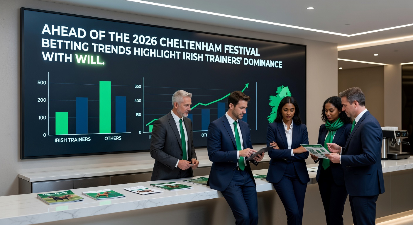 Close-up of punters analyzing betting slips and racecards at Cheltenham, highlighting strategic trends for 2026