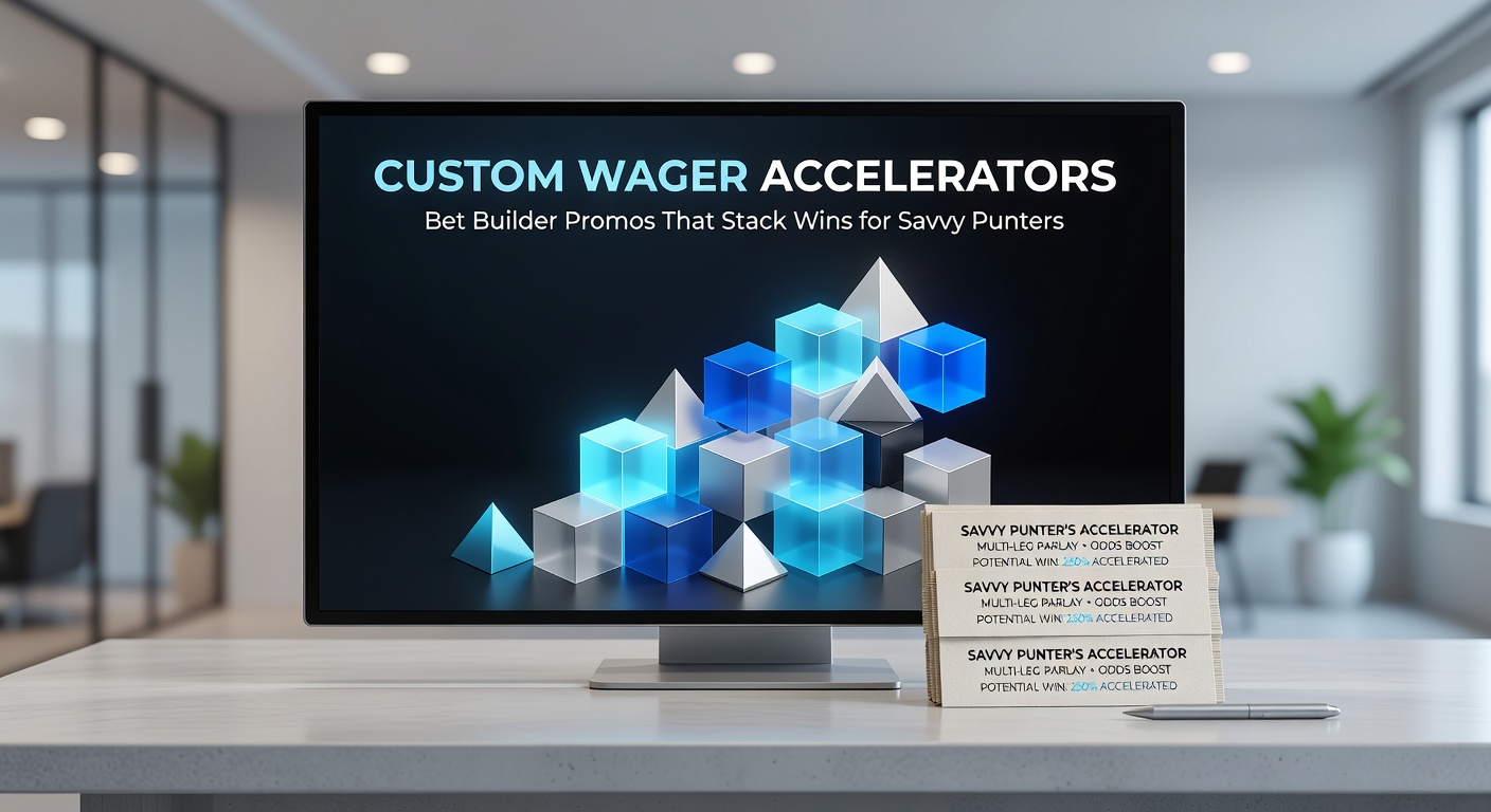 Graphic showing layered bet builder options with promo boosts stacking odds for higher payouts