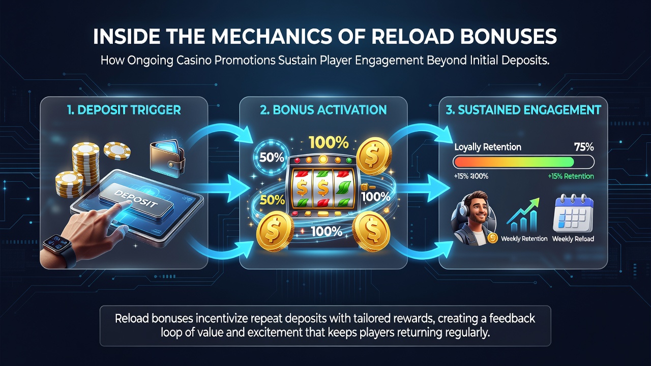 Player reviewing ongoing casino promotion details and bonus terms on a mobile device
