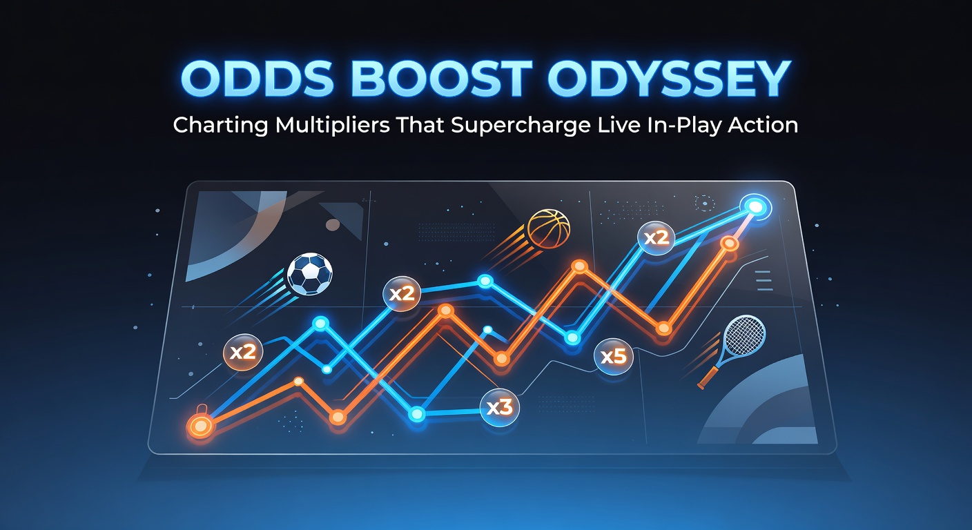 Dynamic graph showing rising odds multipliers during a live soccer match, with lines spiking on key in-play moments like goals and red cards