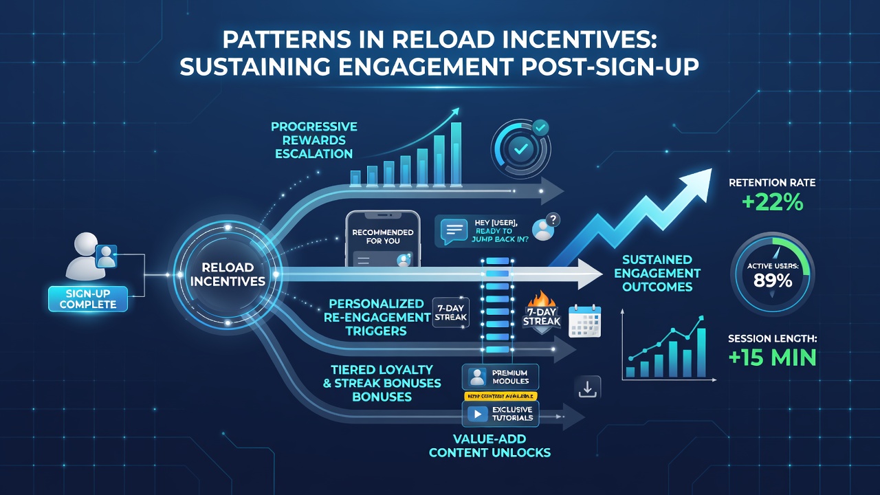 Detailed chart illustrating reload bonus cycles and their impact on long-term retention rates in digital services